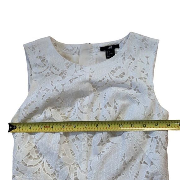 White Lace Sleeveless H&M Dress 6 - Picture 7 of 9